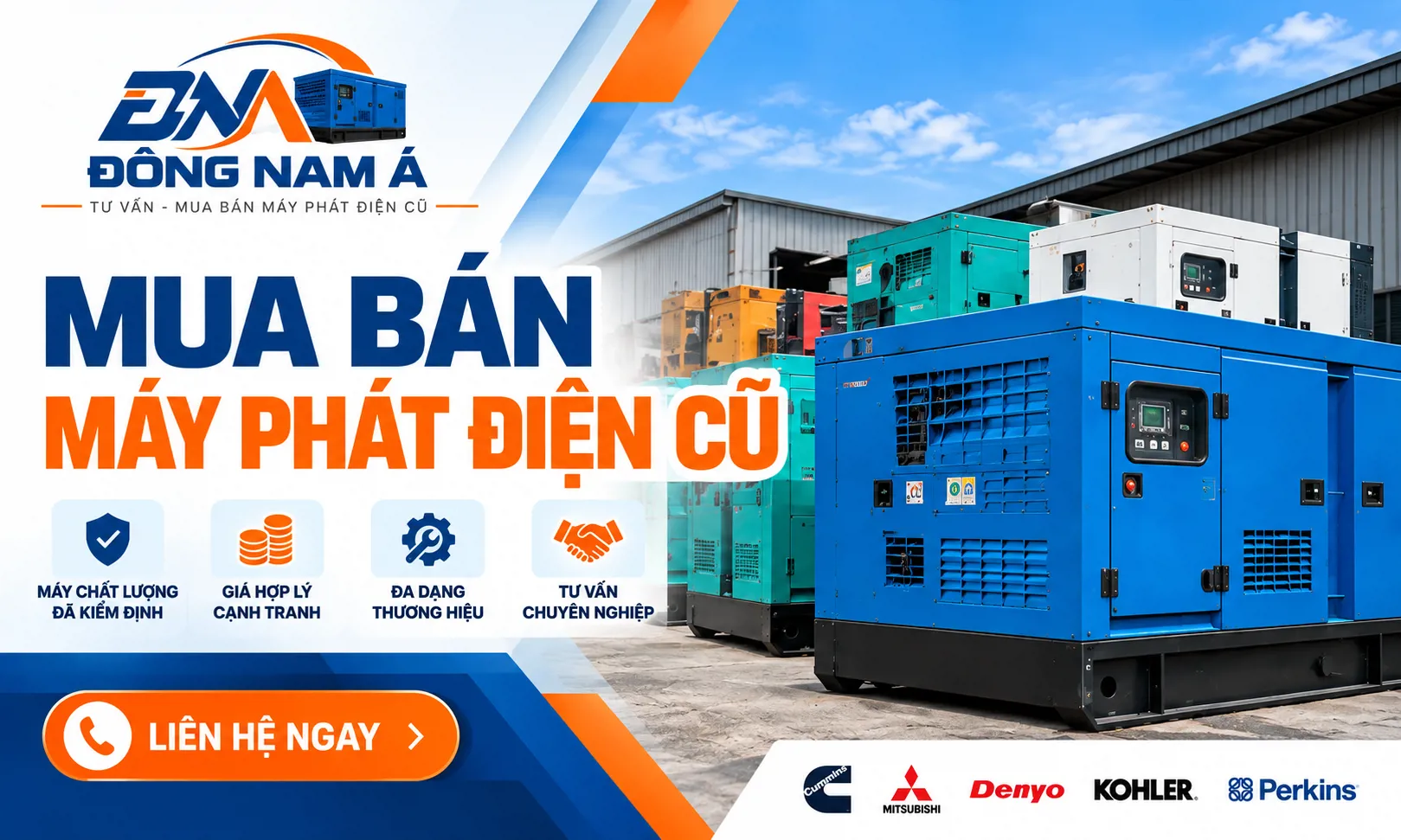 Mua bán máy phát điện công nghiệp cũ