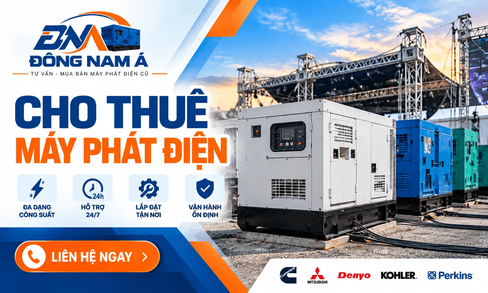 Cho Thuê Máy Phát Điện Chuyên Nghiệp