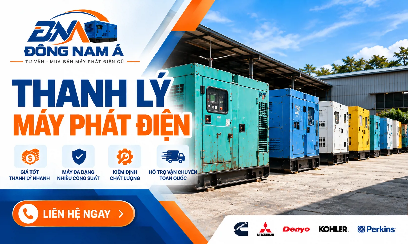 Thanh lý máy phát điện cũ chất lượng