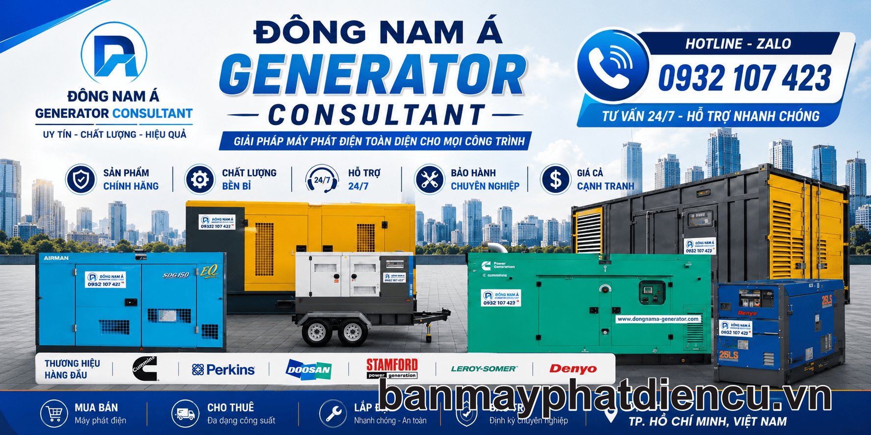 Cho thuê máy phát điện