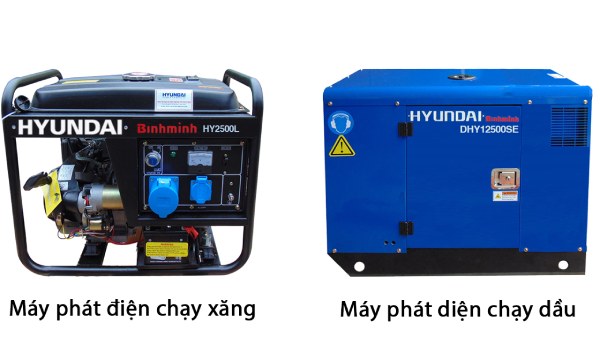 Cách phân biệt máy phát điện chạy dầu Diesel và chạy xăng