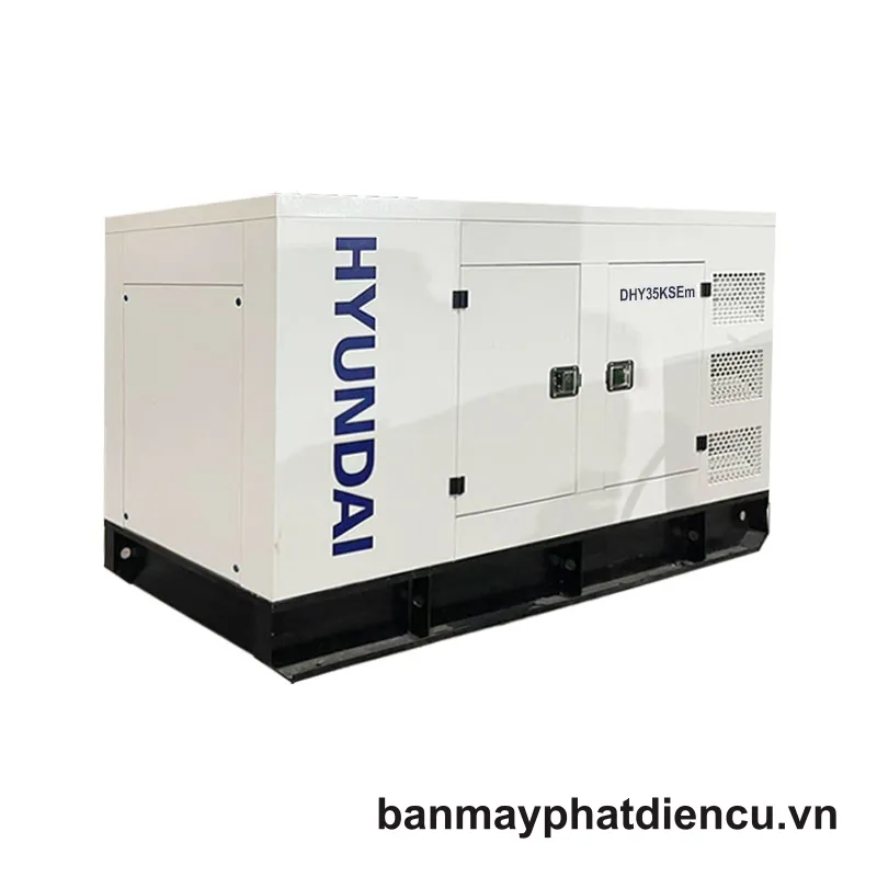 Máy phát điện 32kw/32kva 1 pha công nghiệp chạy dầu. Hyundai DHY35KSEm